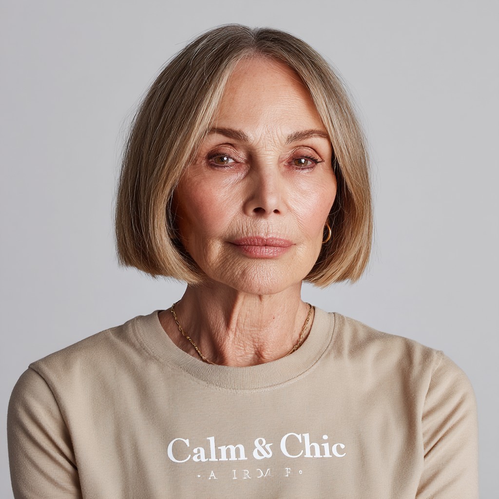 Sleek Light Brown Blunt Bob with Subtle Texture