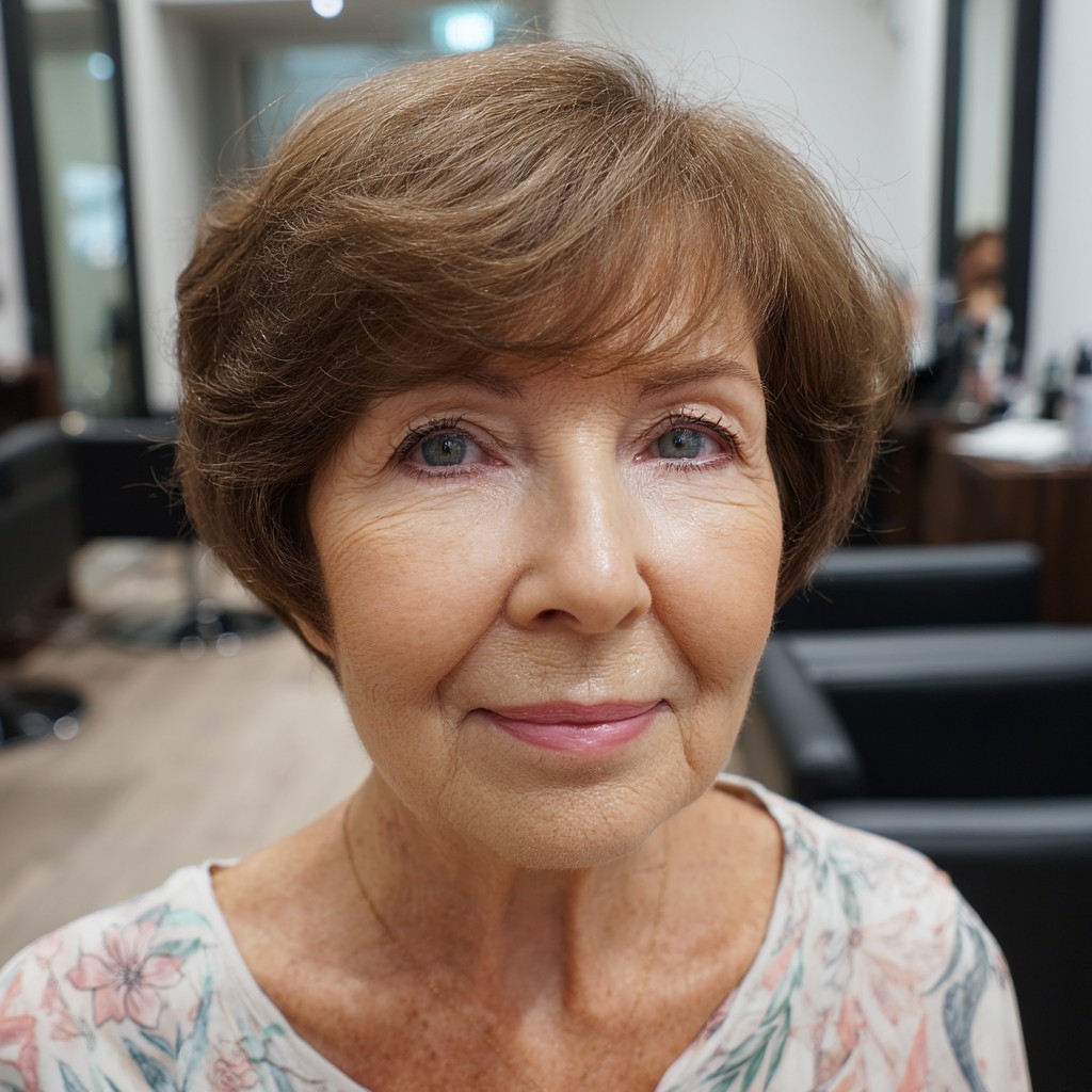 Soft Light Brown Textured Bob with Subtle Layers