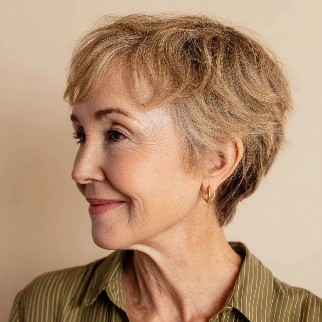 Soft Textured Short Cut with Subtle Layers