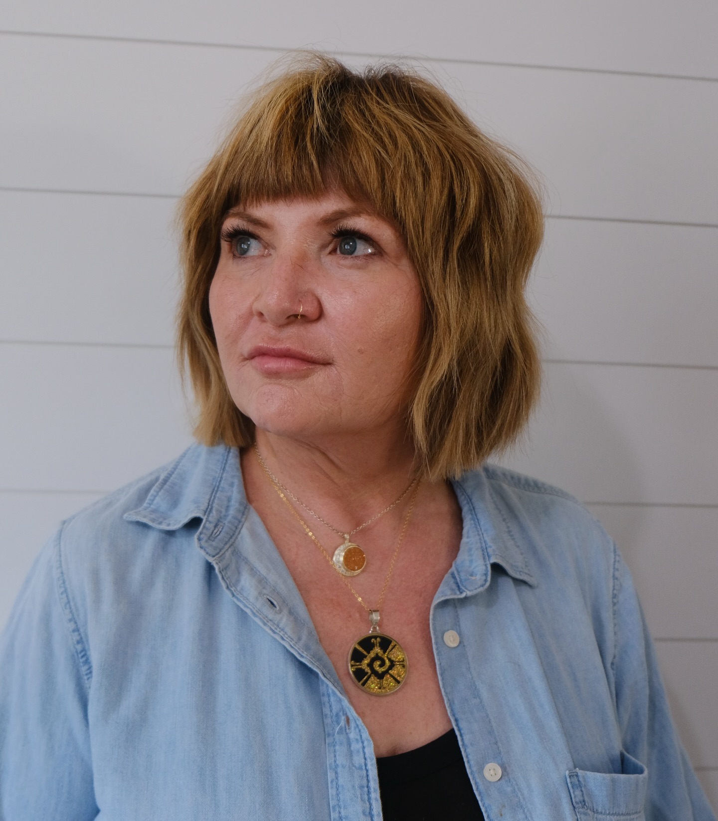 Textured Bob with Bold Heavy Bangs