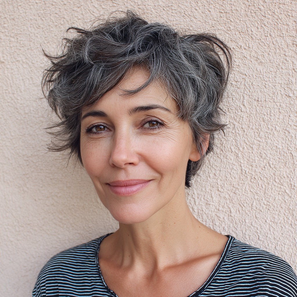 Textured Short Layered Cut with Effortless Volume
