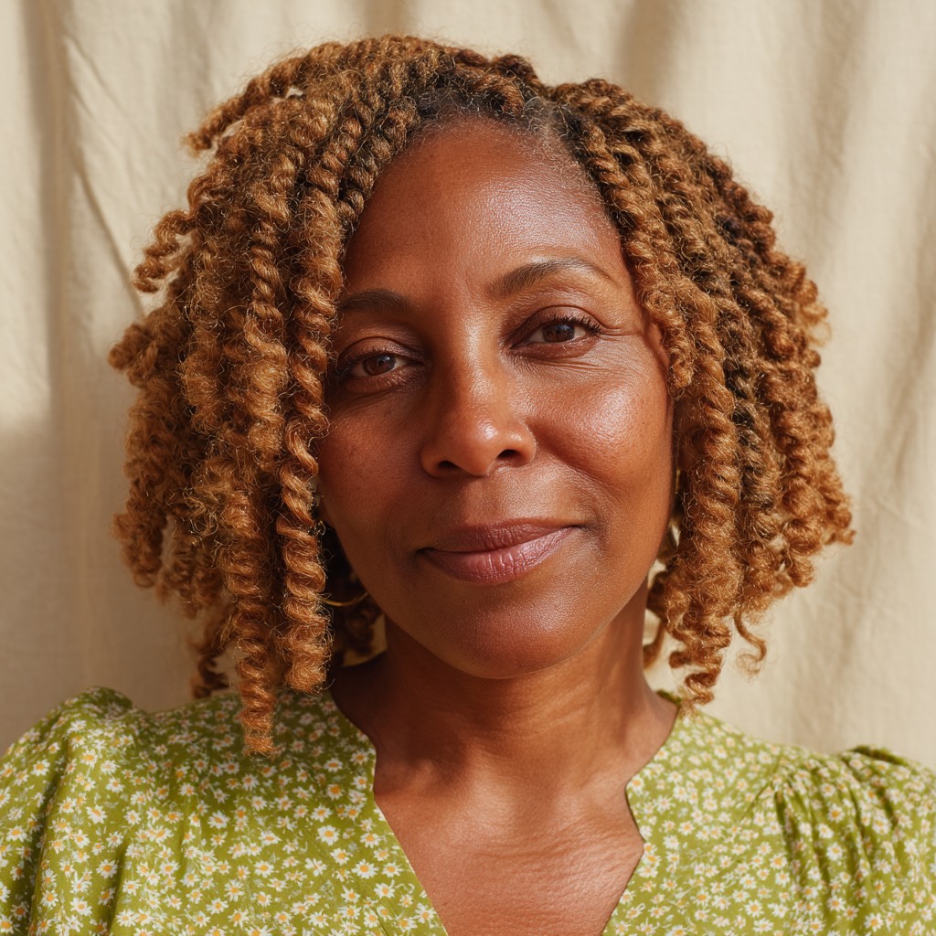 Charming Short Finger Coils with Sun-Kissed Highlights