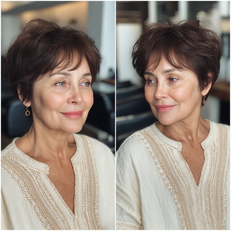 Chic Feathered Pixie with Delicate Texture