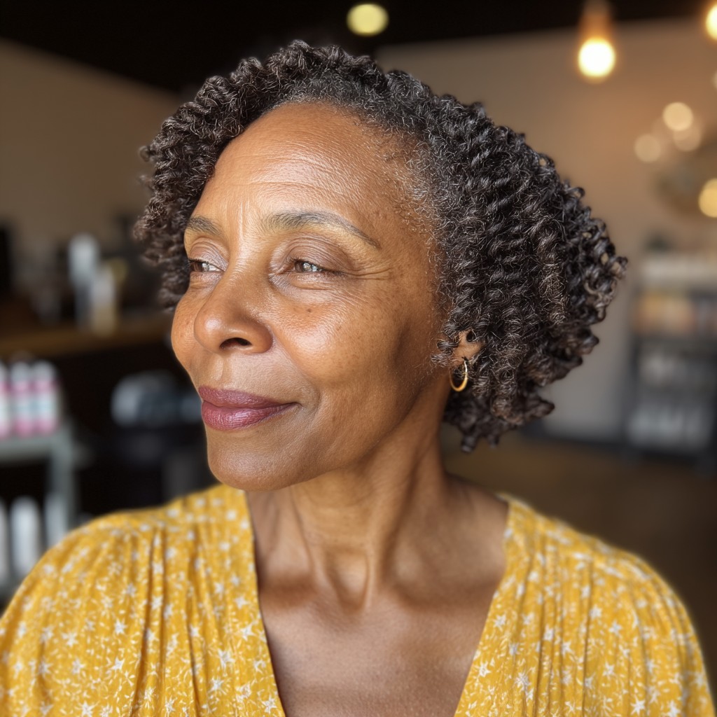 Chic Short Finger Coils with Defined Texture