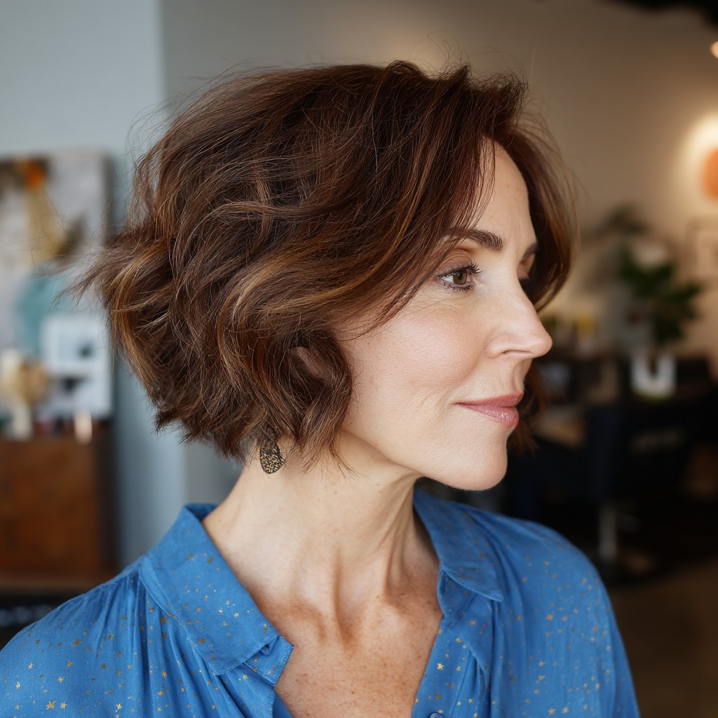Chic Textured Bob with Subtle Waves