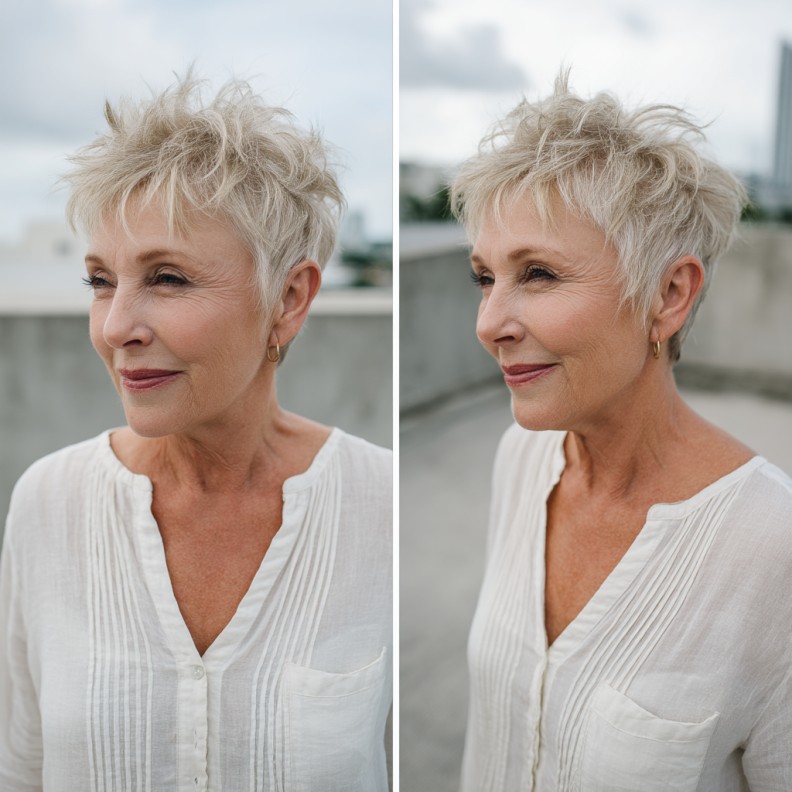 Effortlessly Chic Feathered Pixie with Textured Layers