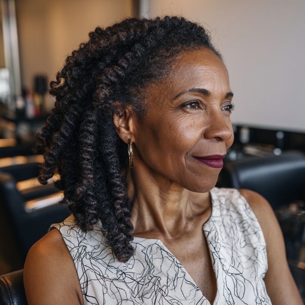 Elegant Short Finger Coils with Defined Texture