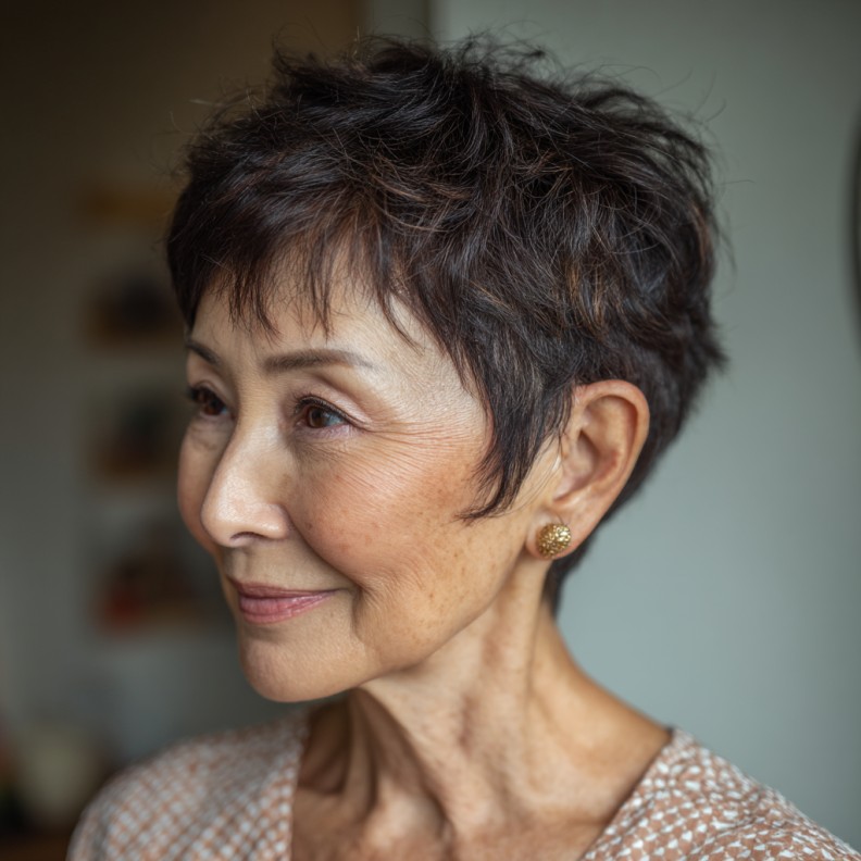Textured Pixie Cut with Soft Layers
