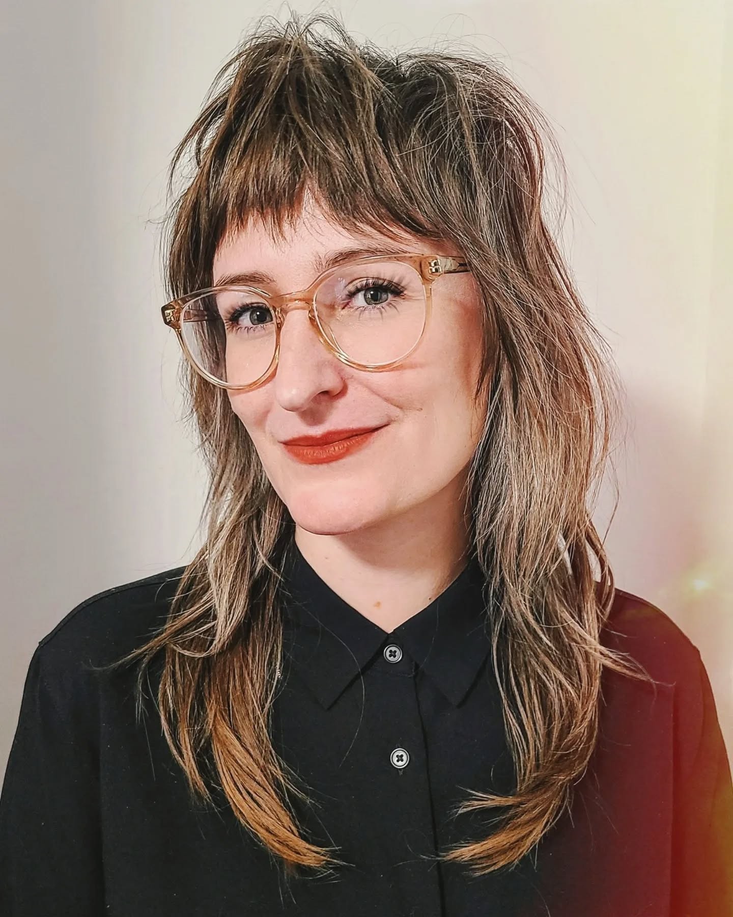 Edgy Layered Mullet with Textured Bangs