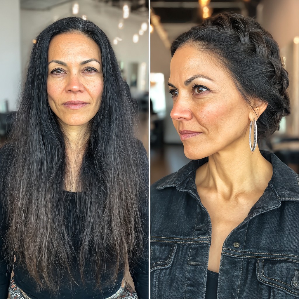 Chic Braided Updo with Defined Texture