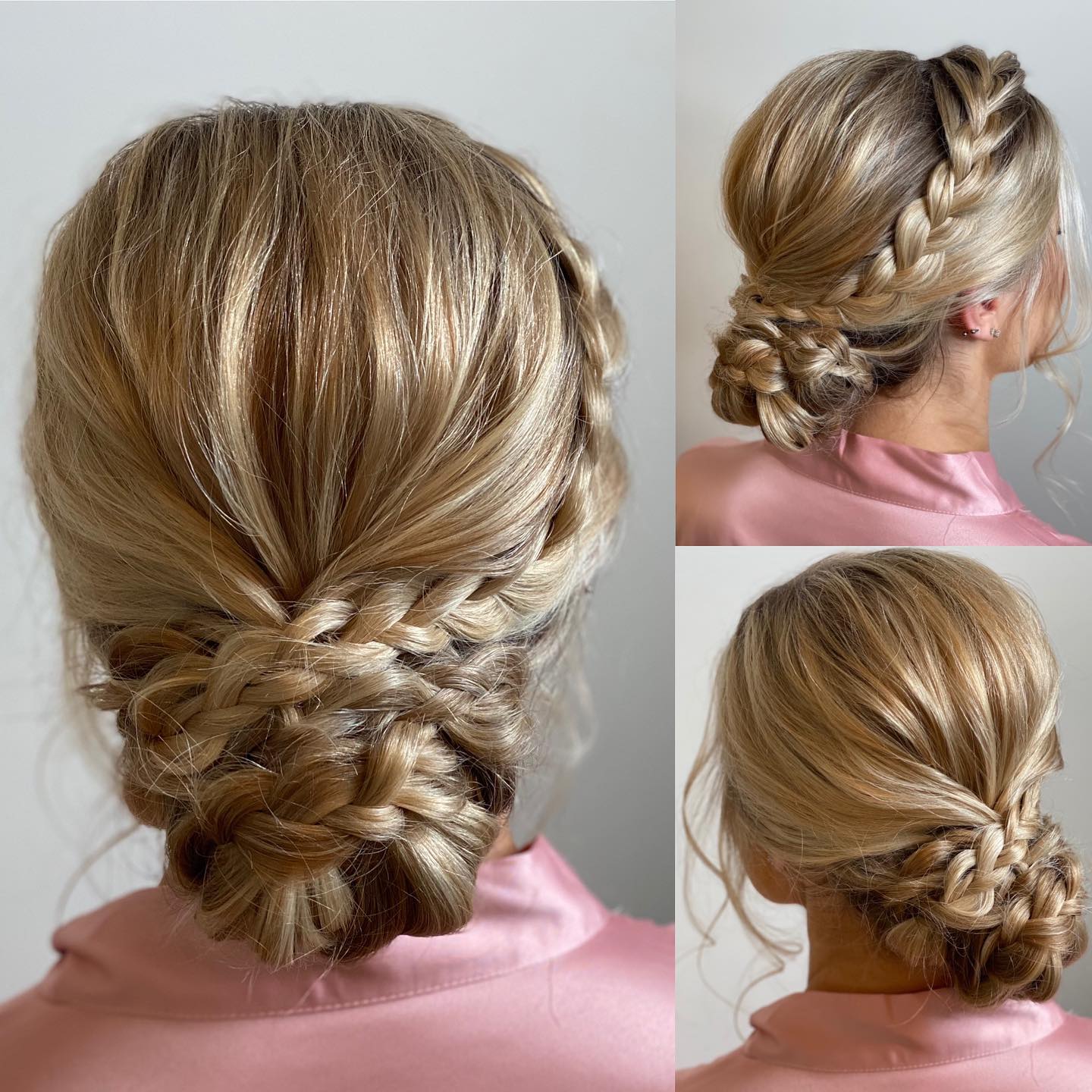 Chic Braided Low Bun with Twisted Accents
