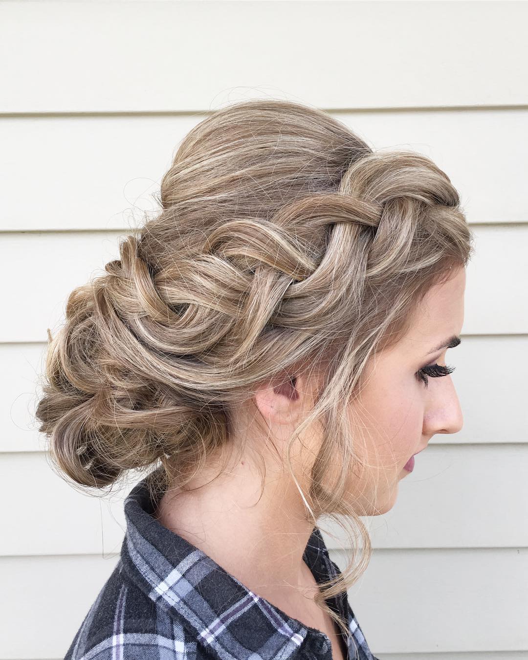 Chic Braided Updo with Subtle Volume