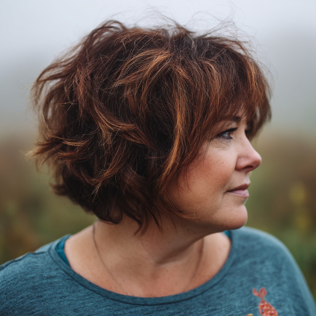 Chic Textured Shag with Flattering Layers