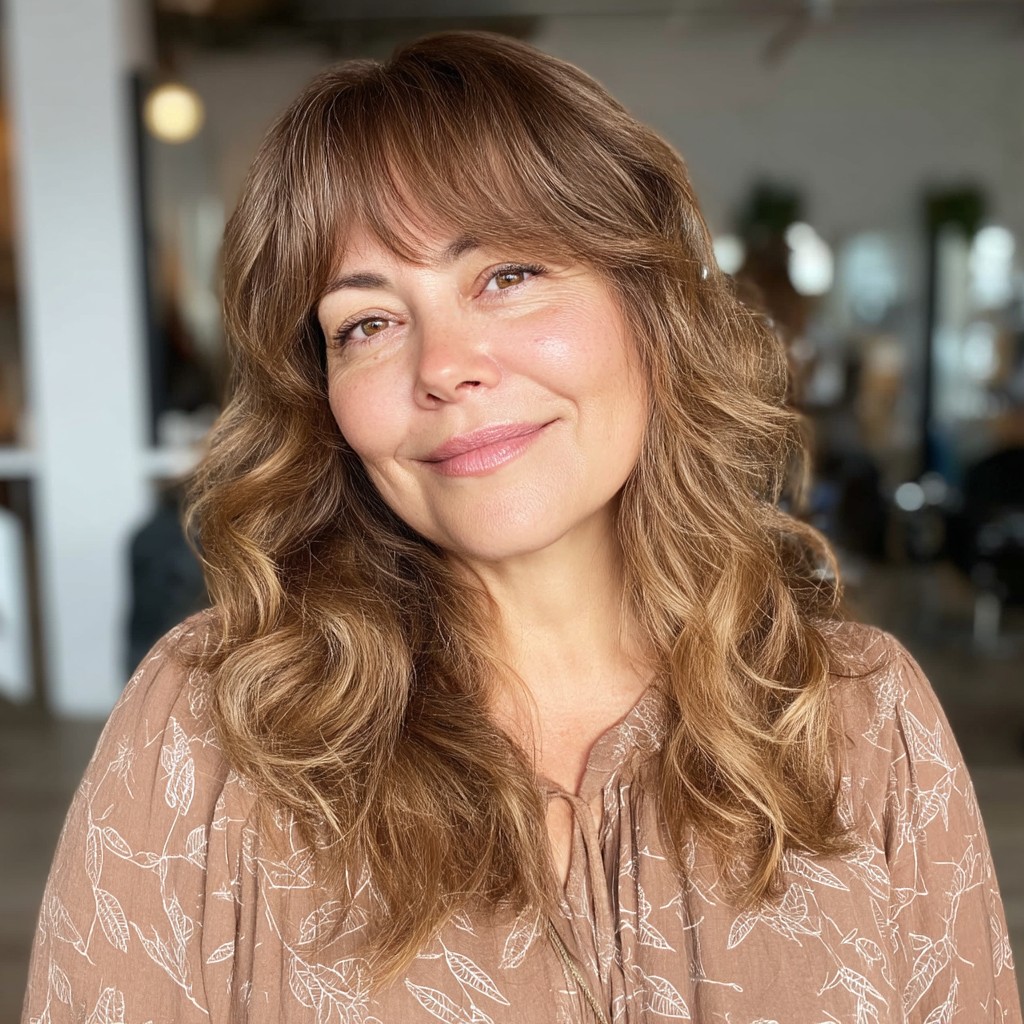 Soft Layered Shag with Flattering Bangs