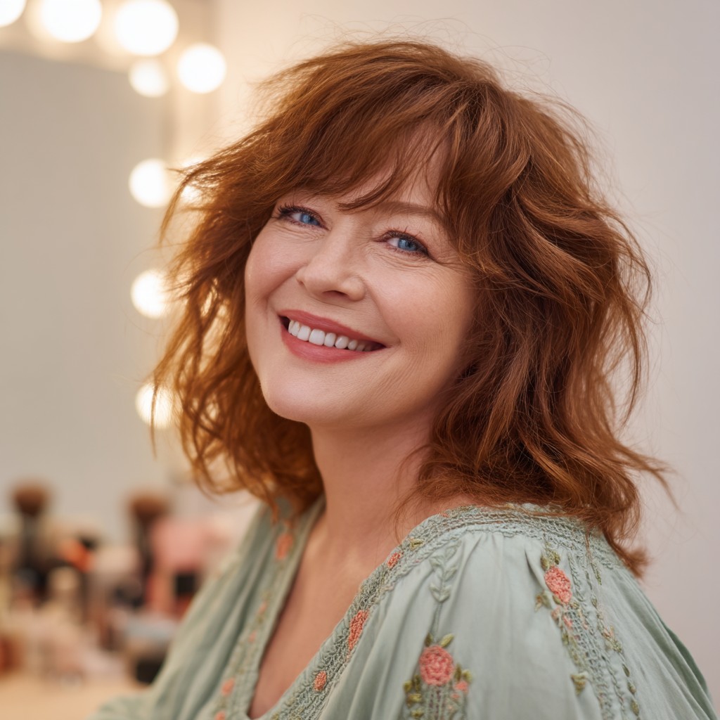Soft Textured Shag with Wispy Bangs