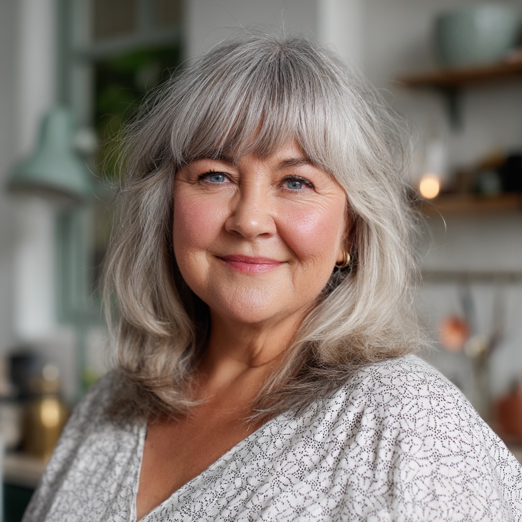Softly Layered Shag with Face-Enhancing Bangs