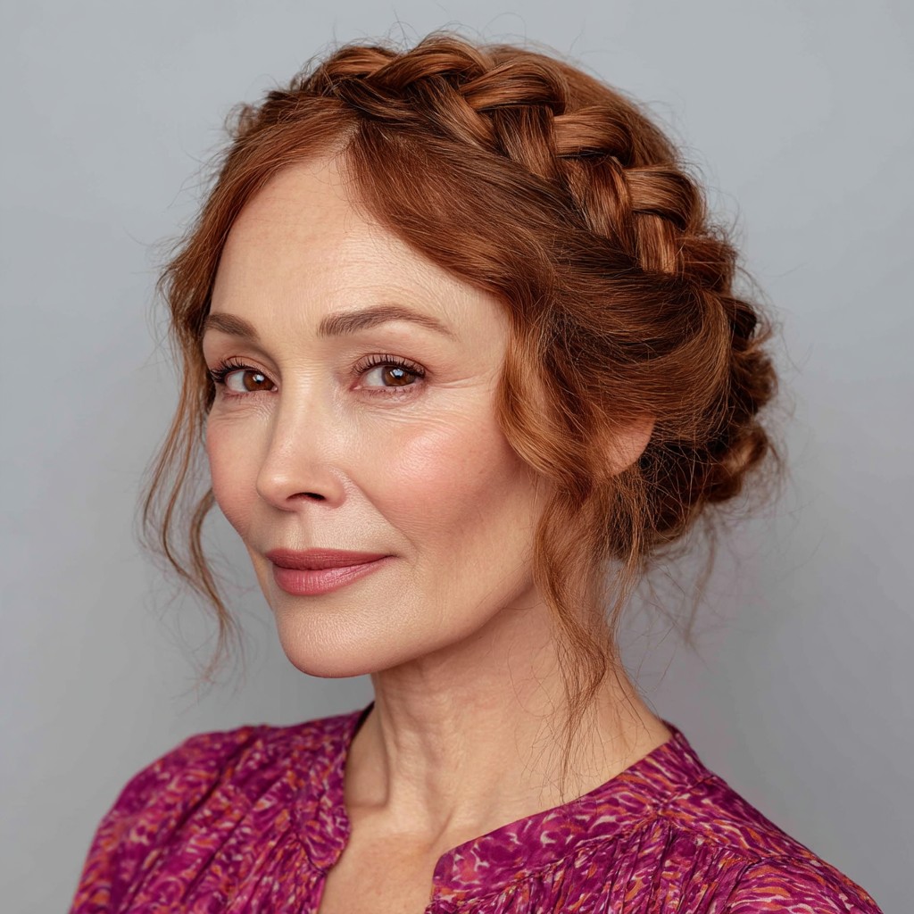 Chic Side Braid Updo for Effortless Elegance