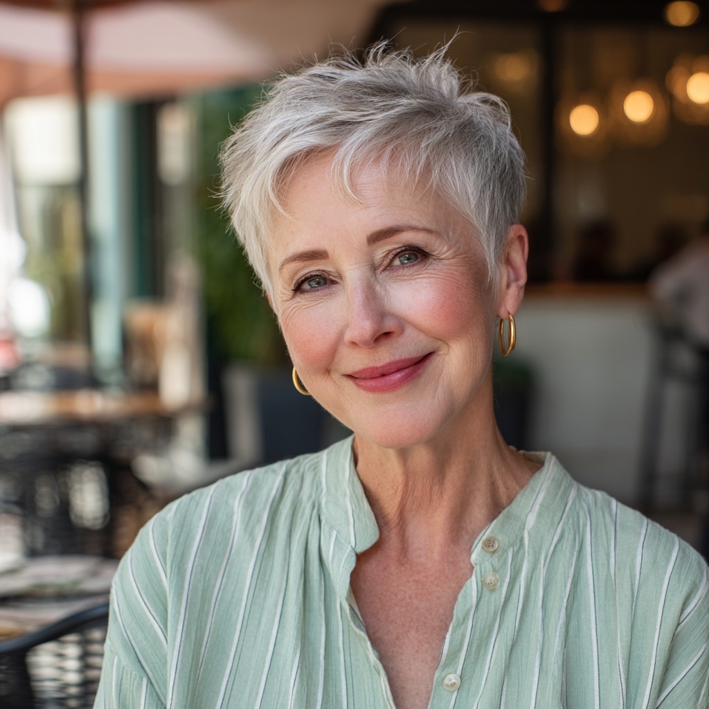 Chic Textured Short Pixie with Soft Volume