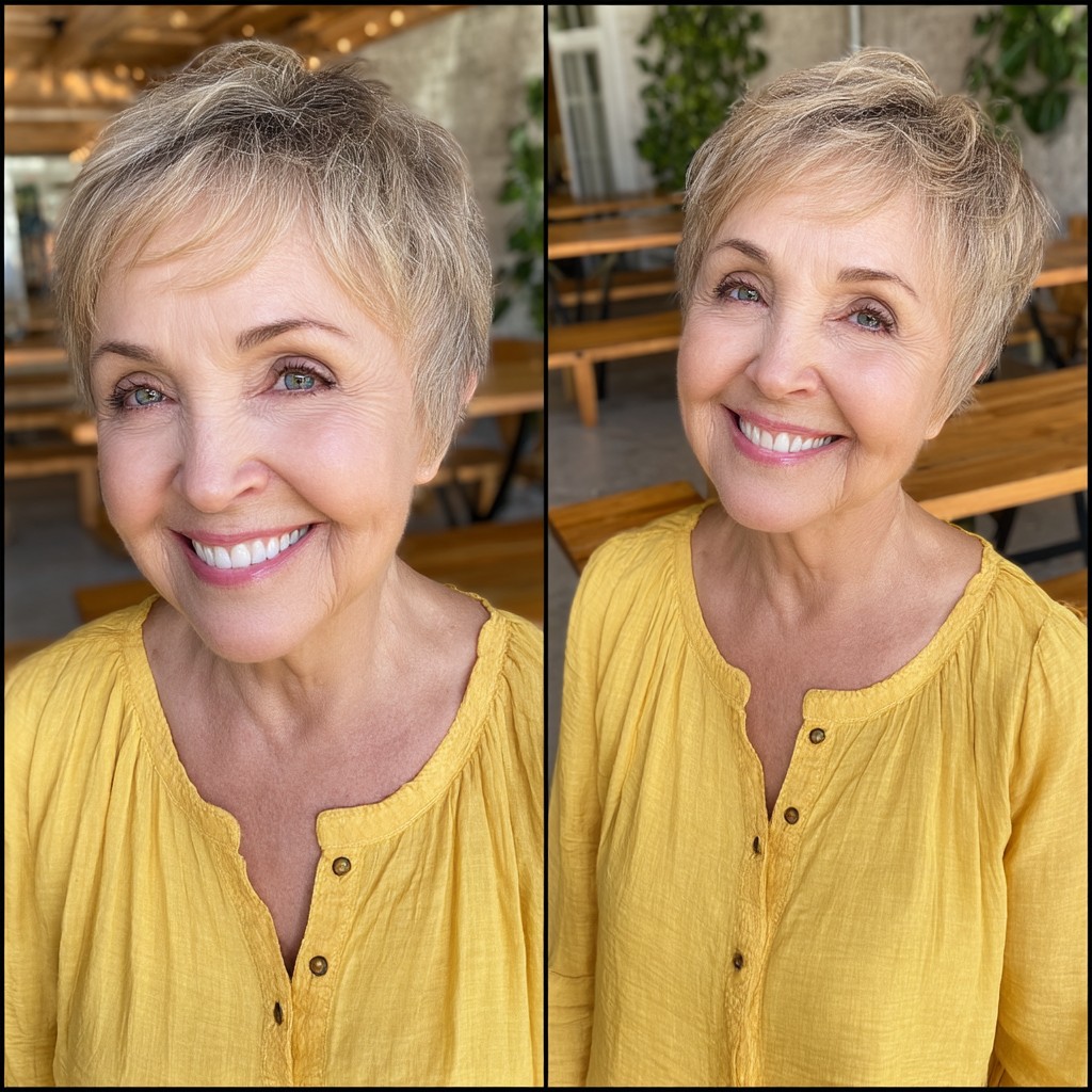 Chic Textured Short Pixie with Subtle Layers