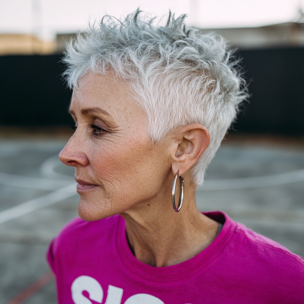 Edgy Textured Pixie Cut with Defined Choppy Ends