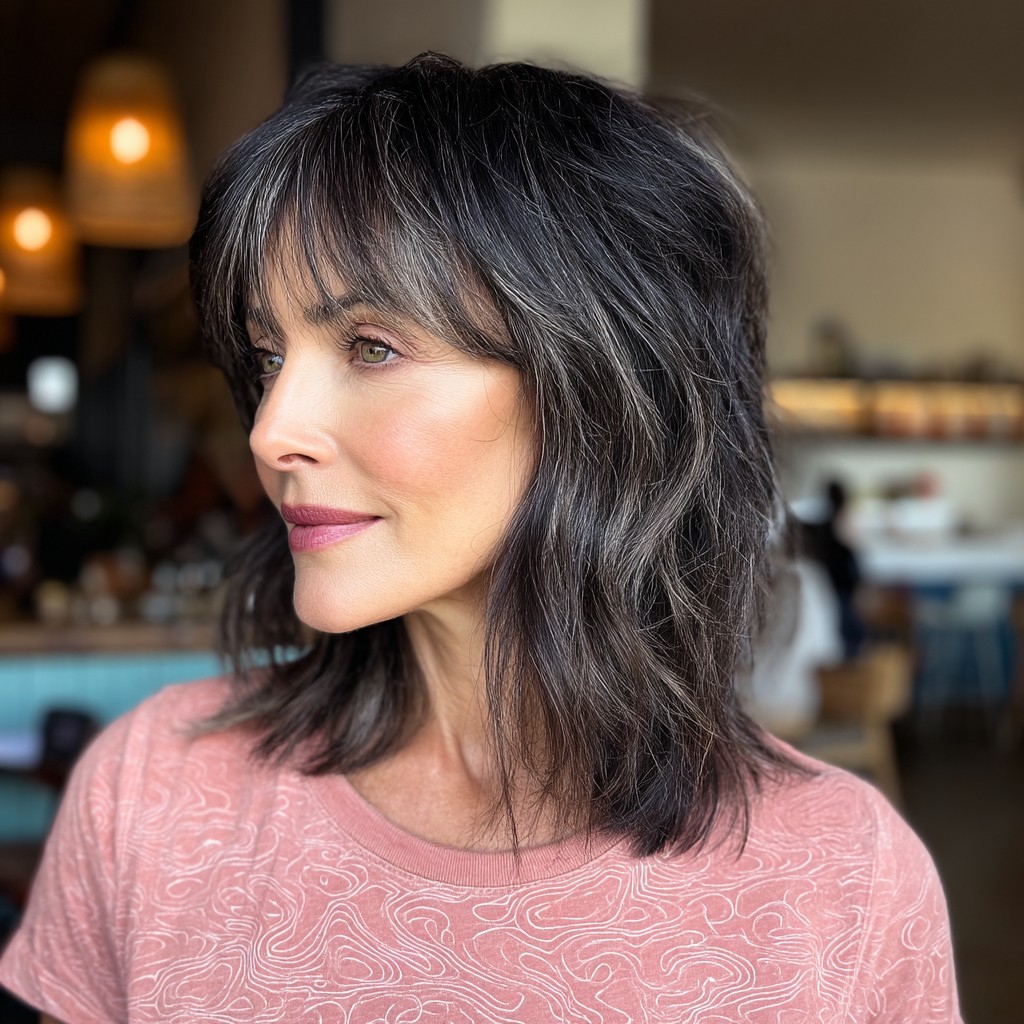 Modern Edgy Choppy Lob with Soft Face-Framing Layers