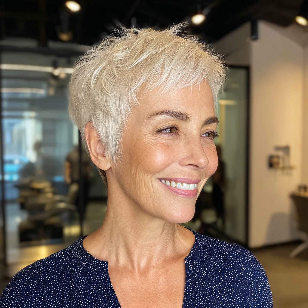 Modern Textured Pixie Cut with Defined Choppy Ends
