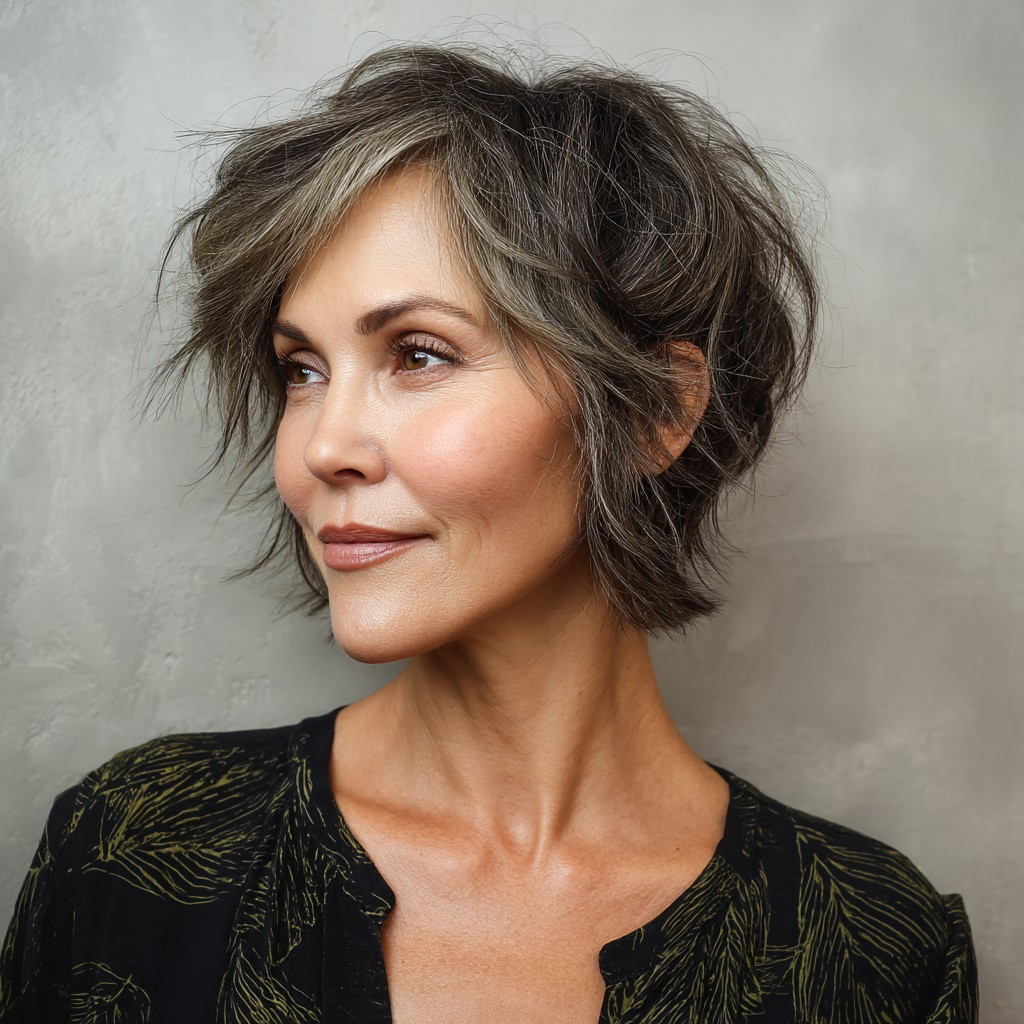 Textured Choppy Crop with Subtle Highlights