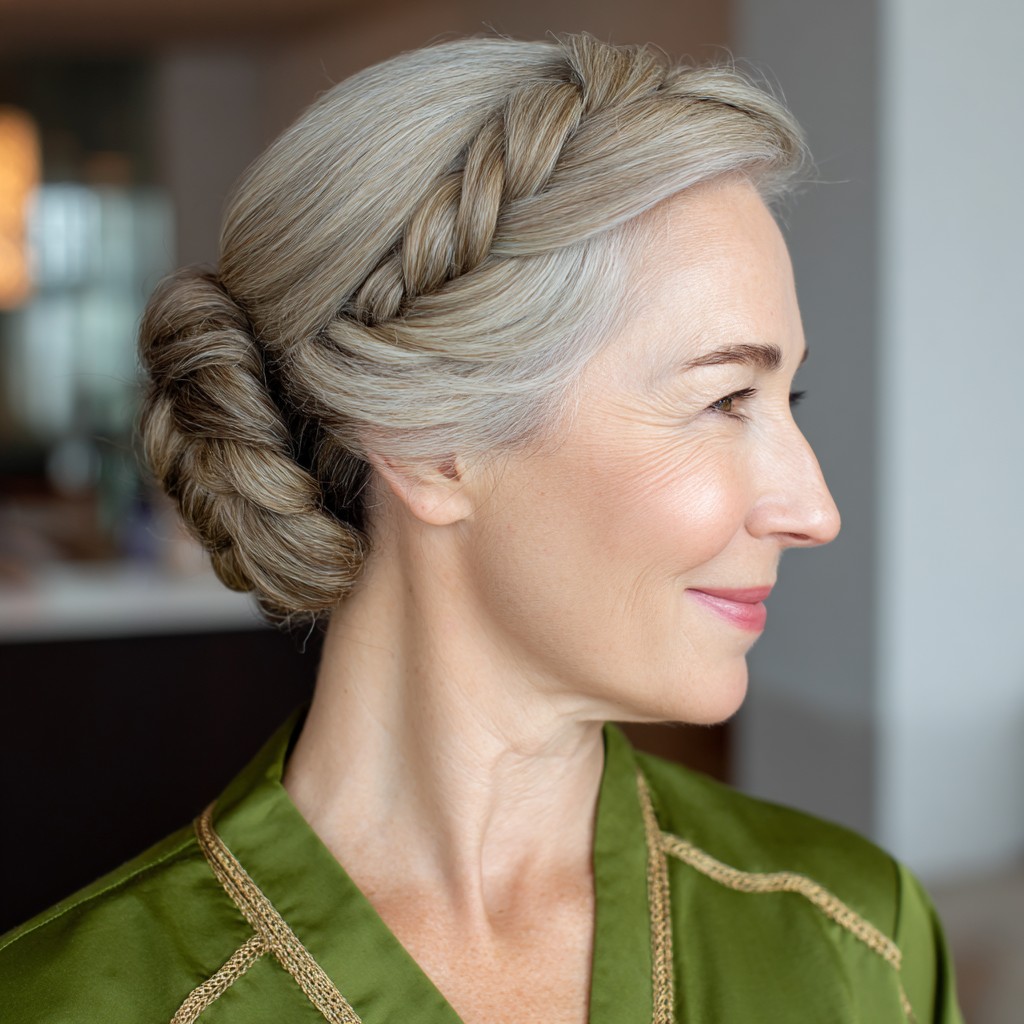 Elegant Twisted Braid Updo for Timeless Charm