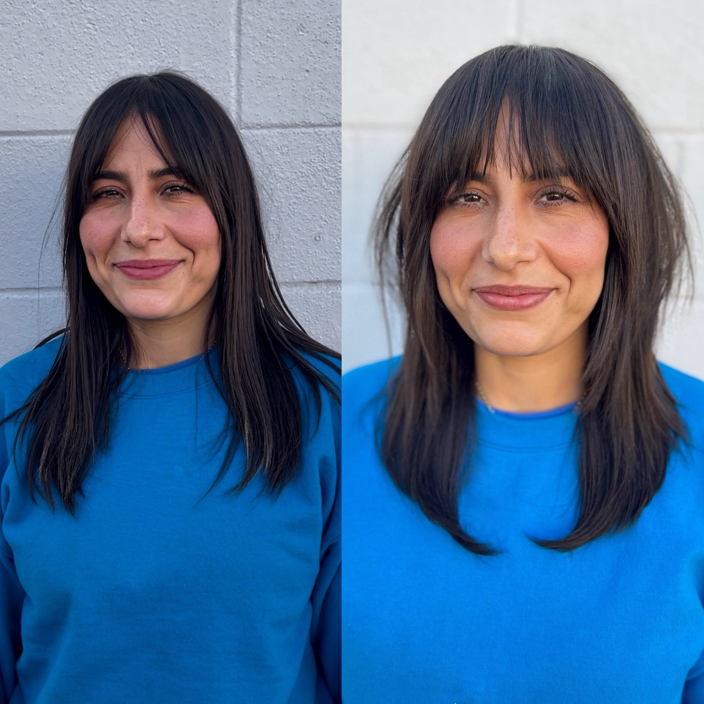 Sleek Long Cut with Soft See-Through Bangs