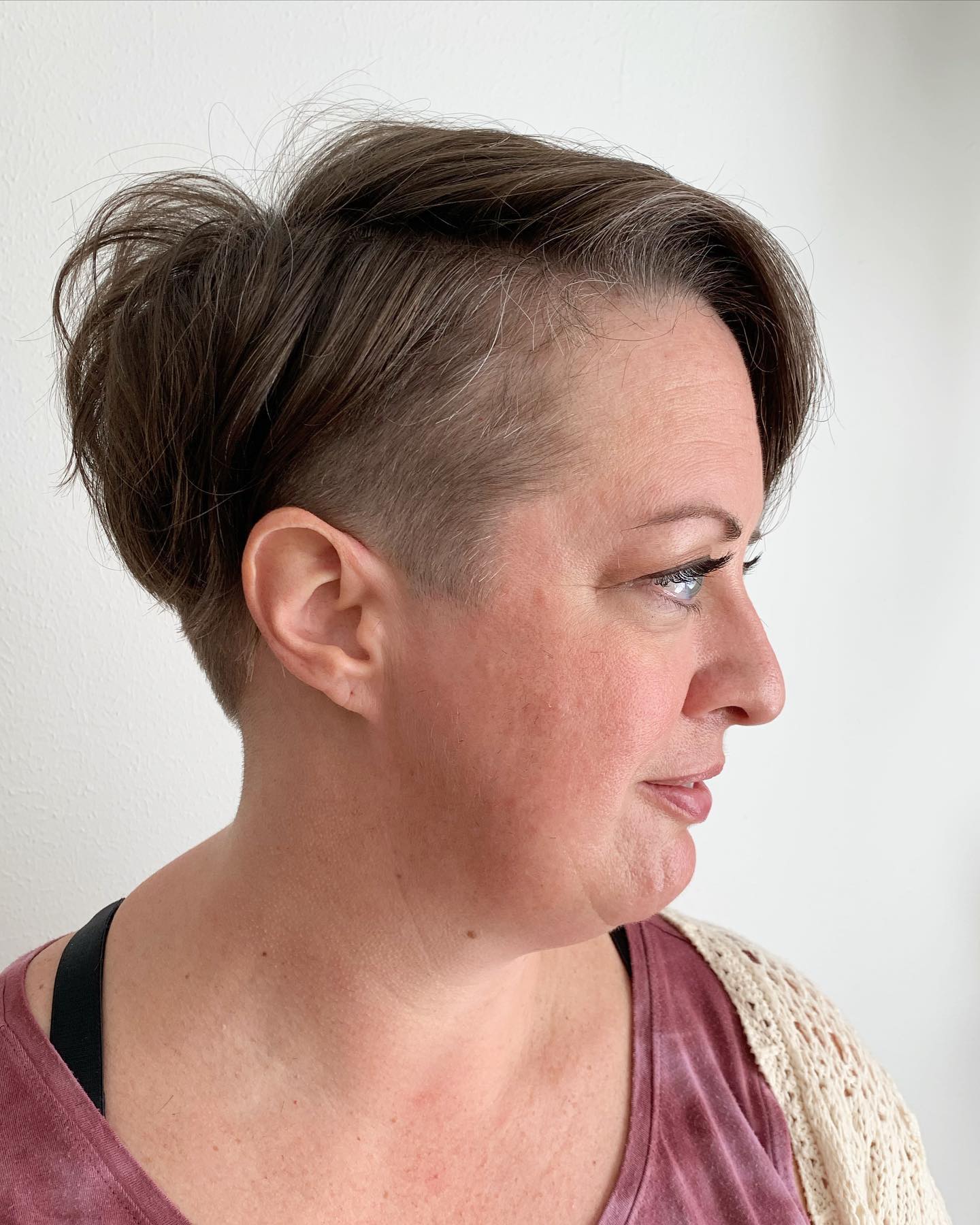 Bold Short Layered Cut with Undercut
