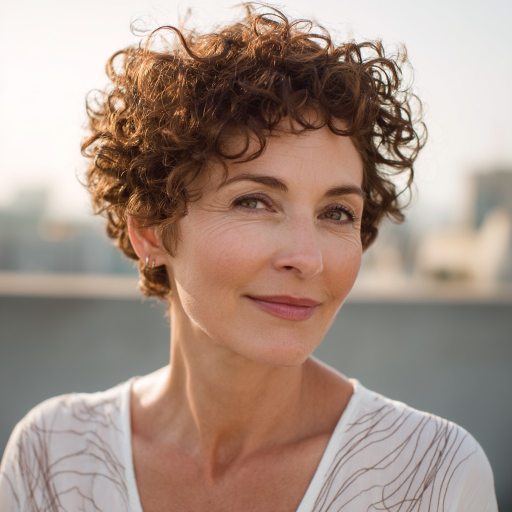 Charming Curly Pixie with Defined Curls
