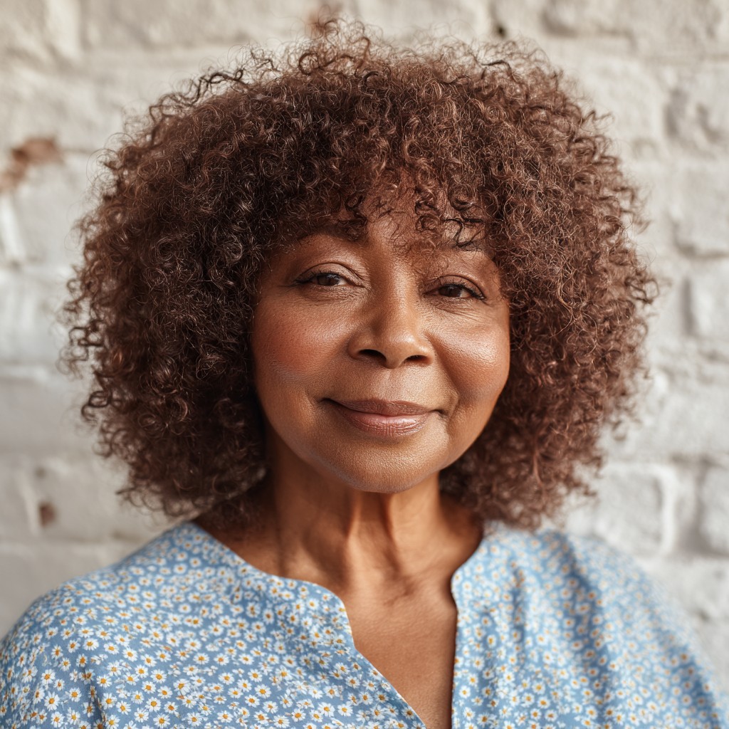 Charming Medium-Length Curly Cut with Defined Volume