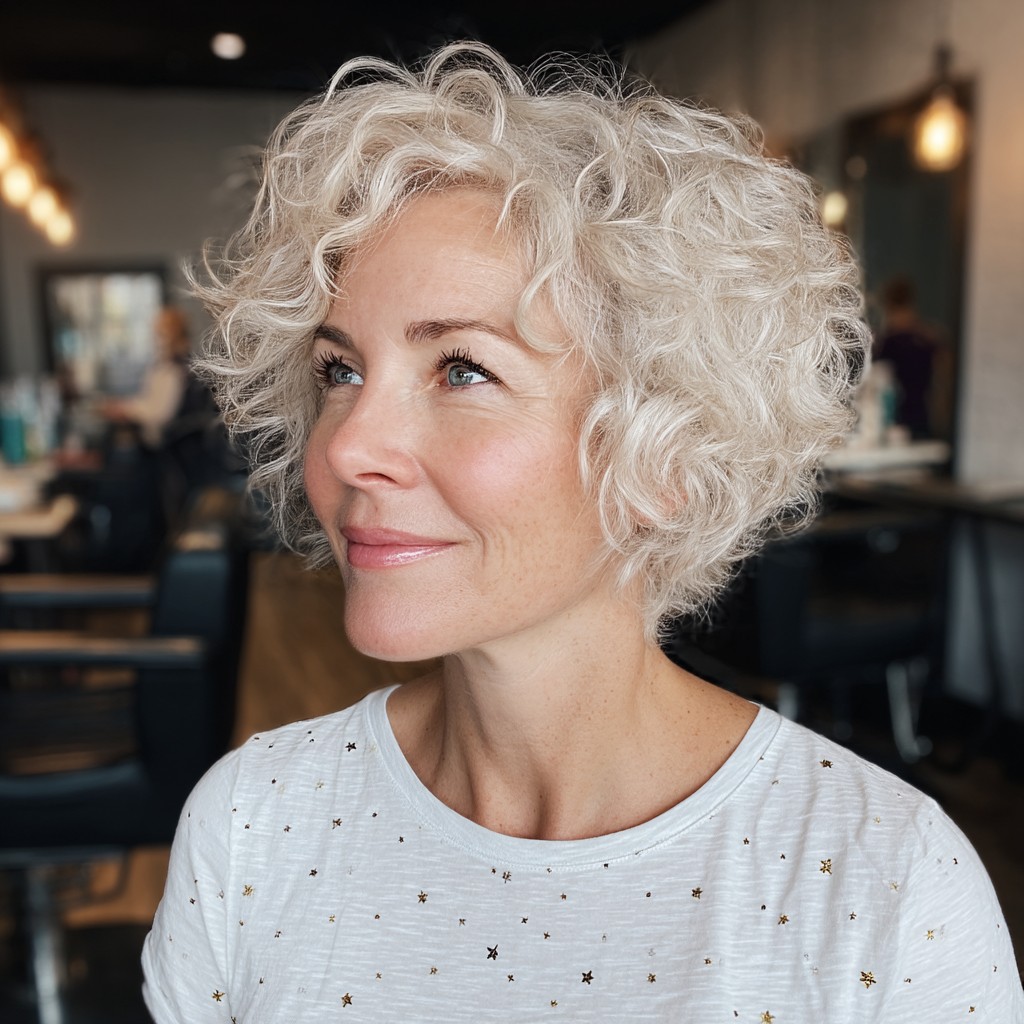 Chic Curly Pixie with Defined Curls
