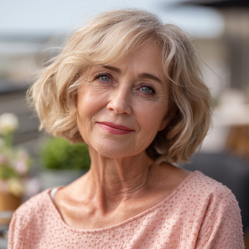 Chic Soft Wavy Bob with Gentle Layers