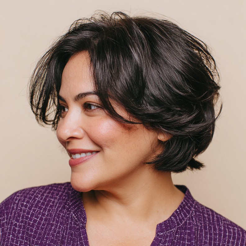 Chic Textured Bob with Soft Waves
