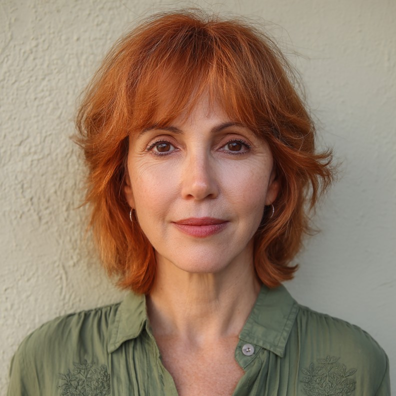 Chic Textured Copper Shag with Soft Flicks