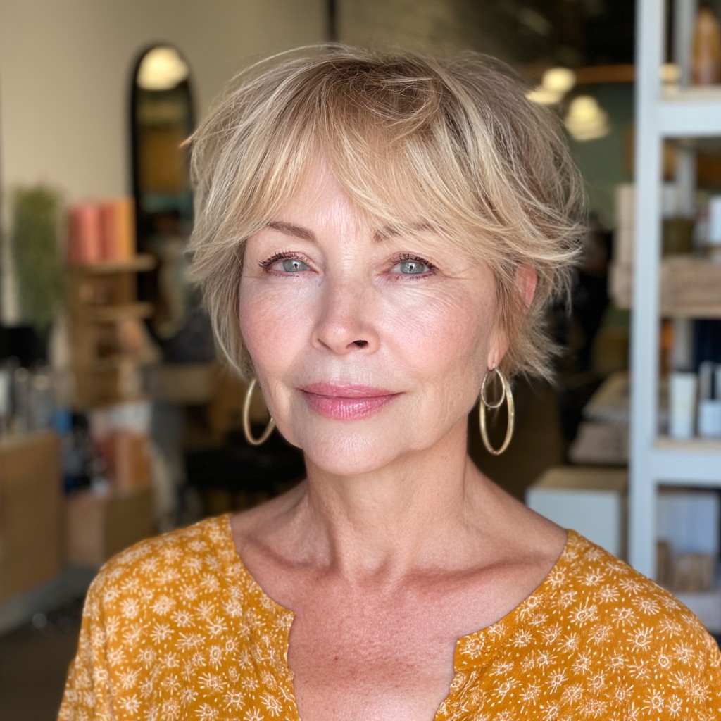 Chic Textured Short Cut with Playful Layers
