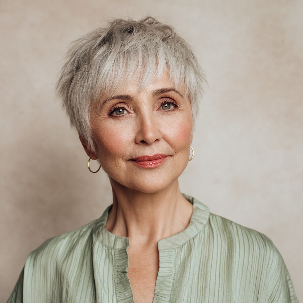 Chic Textured Short Pixie Cut with Subtle Layers