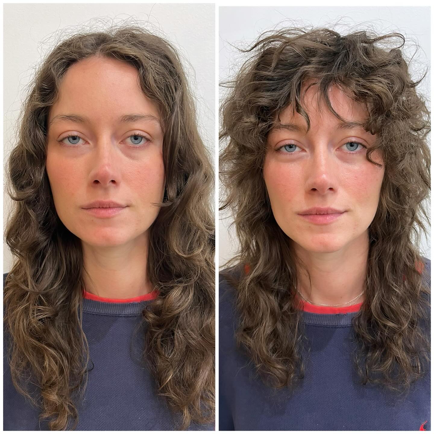 Dynamic Curly Shag with Bold Layers