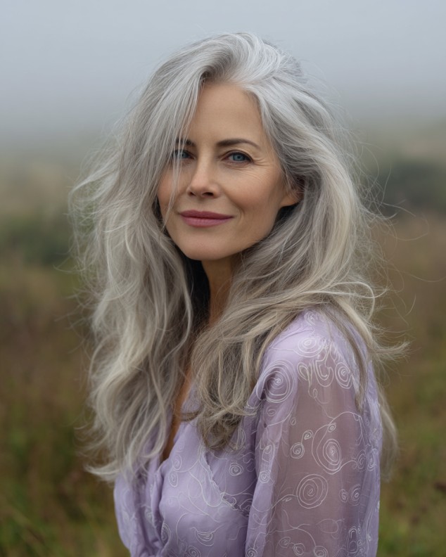 Effortless Long Silver Waves with Natural Movement