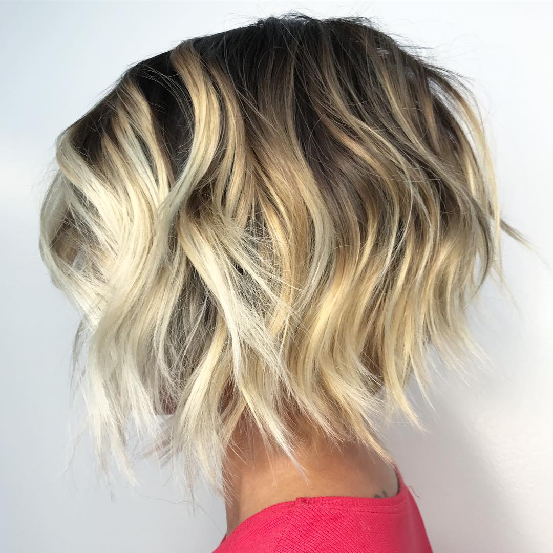 Effortlessly Textured Blunt Bob with Sun-Kissed Highlights