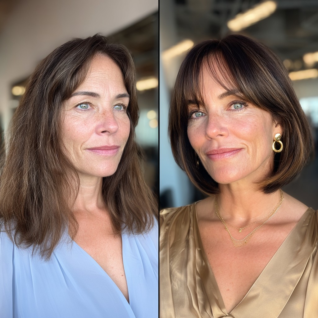 Modern Chin-Length Bob with Soft Bangs