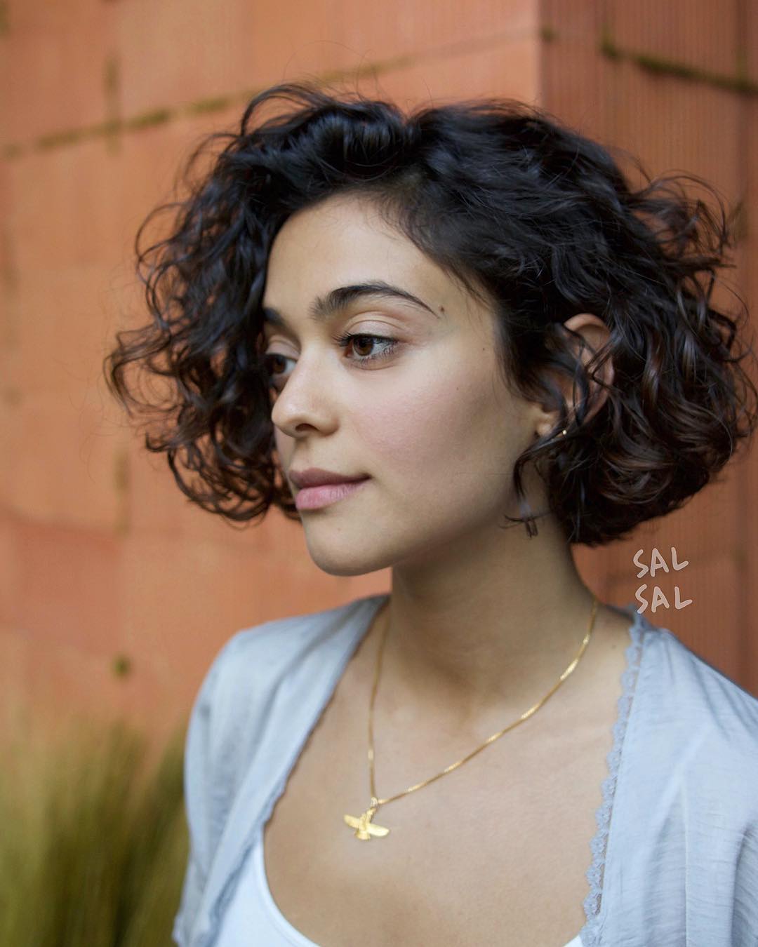 Modern Curly Bob with Soft Texture