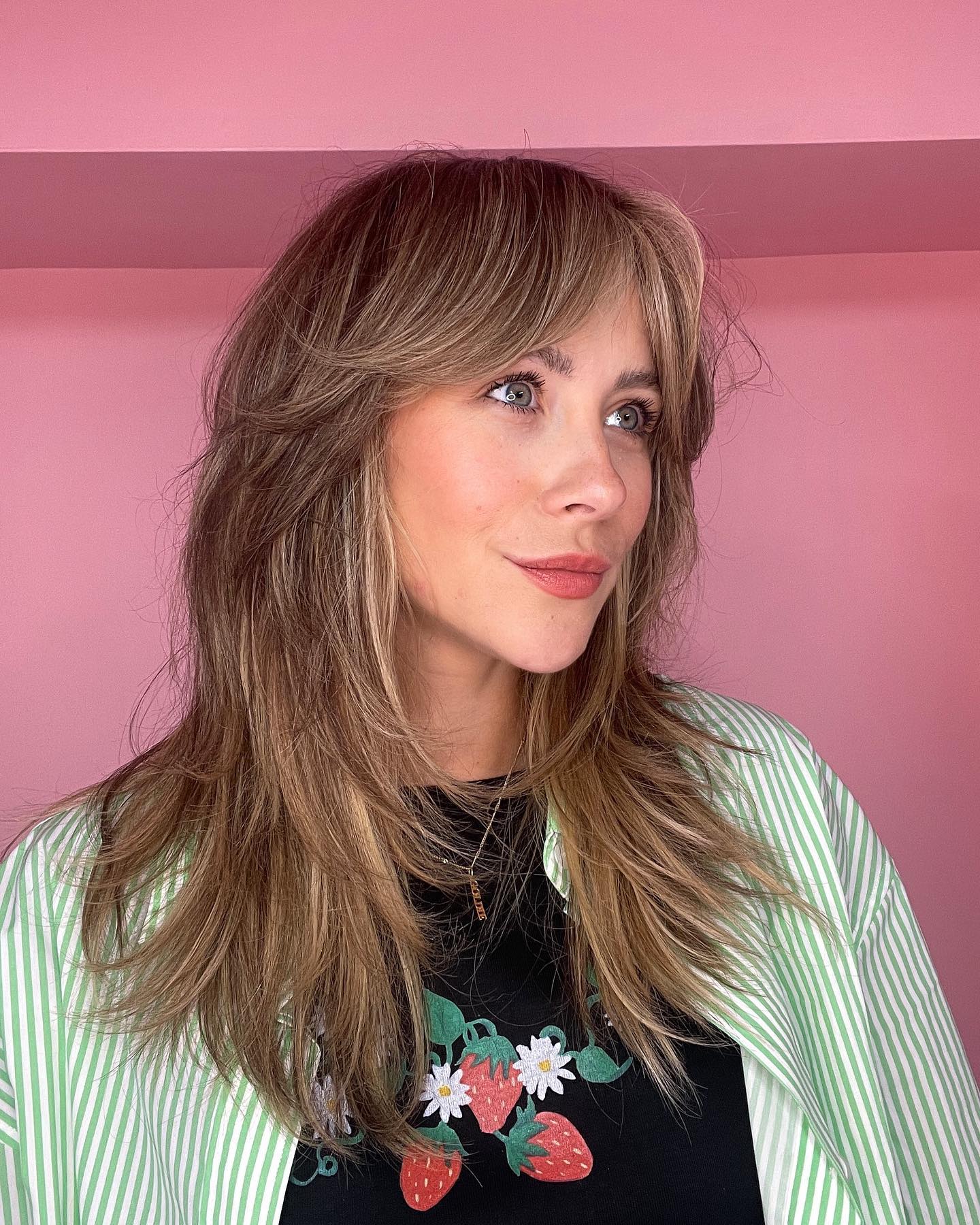 Modern Long Layered Cut with Soft Bangs
