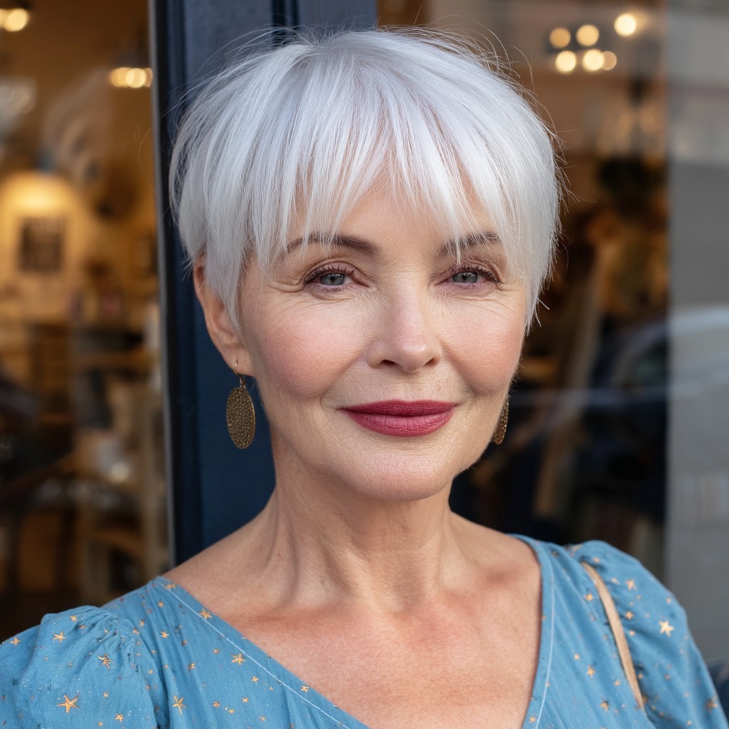 Modern Textured Short Cut with Soft Bangs