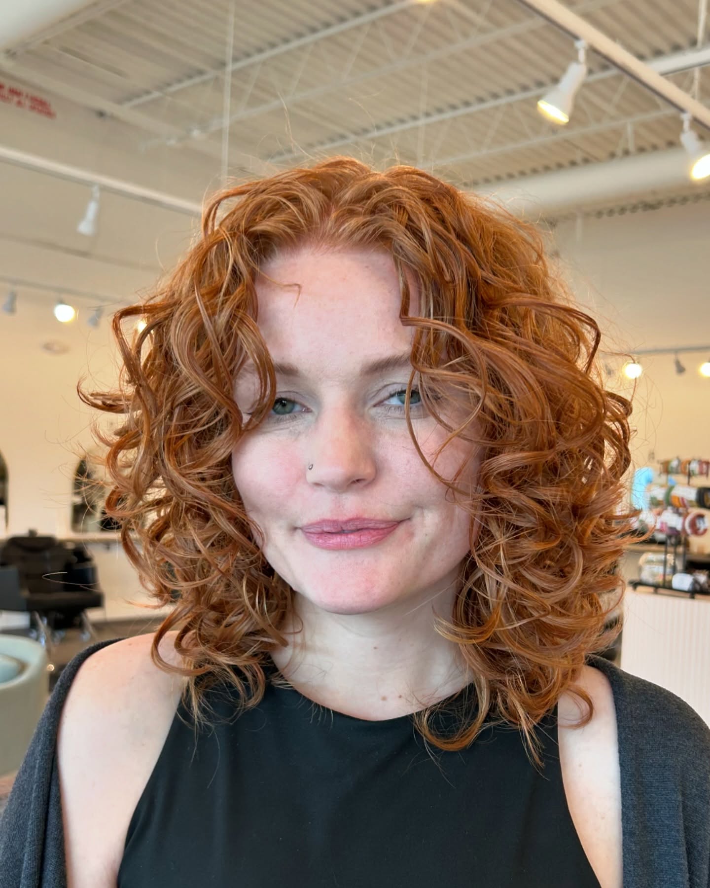 Playful Curly Shag with Bouncy Ringlets