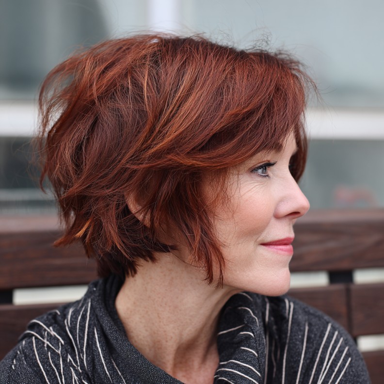 Playful Textured Bob with Subtle Highlights