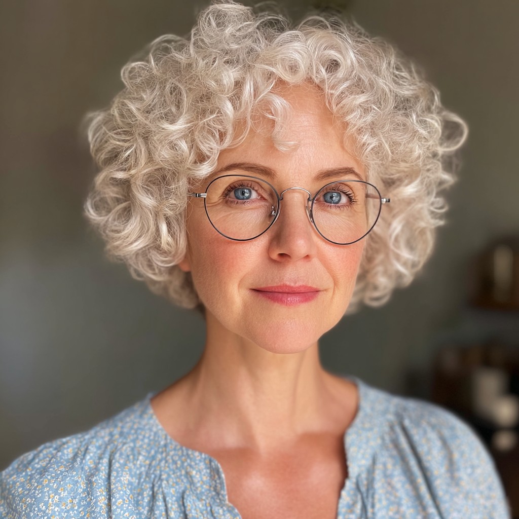 Soft Curly Pixie with Defined Curls