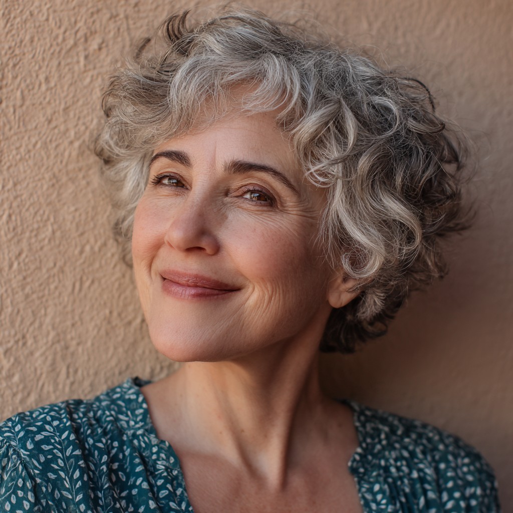 Softly Curled Pixie with Playful Volume