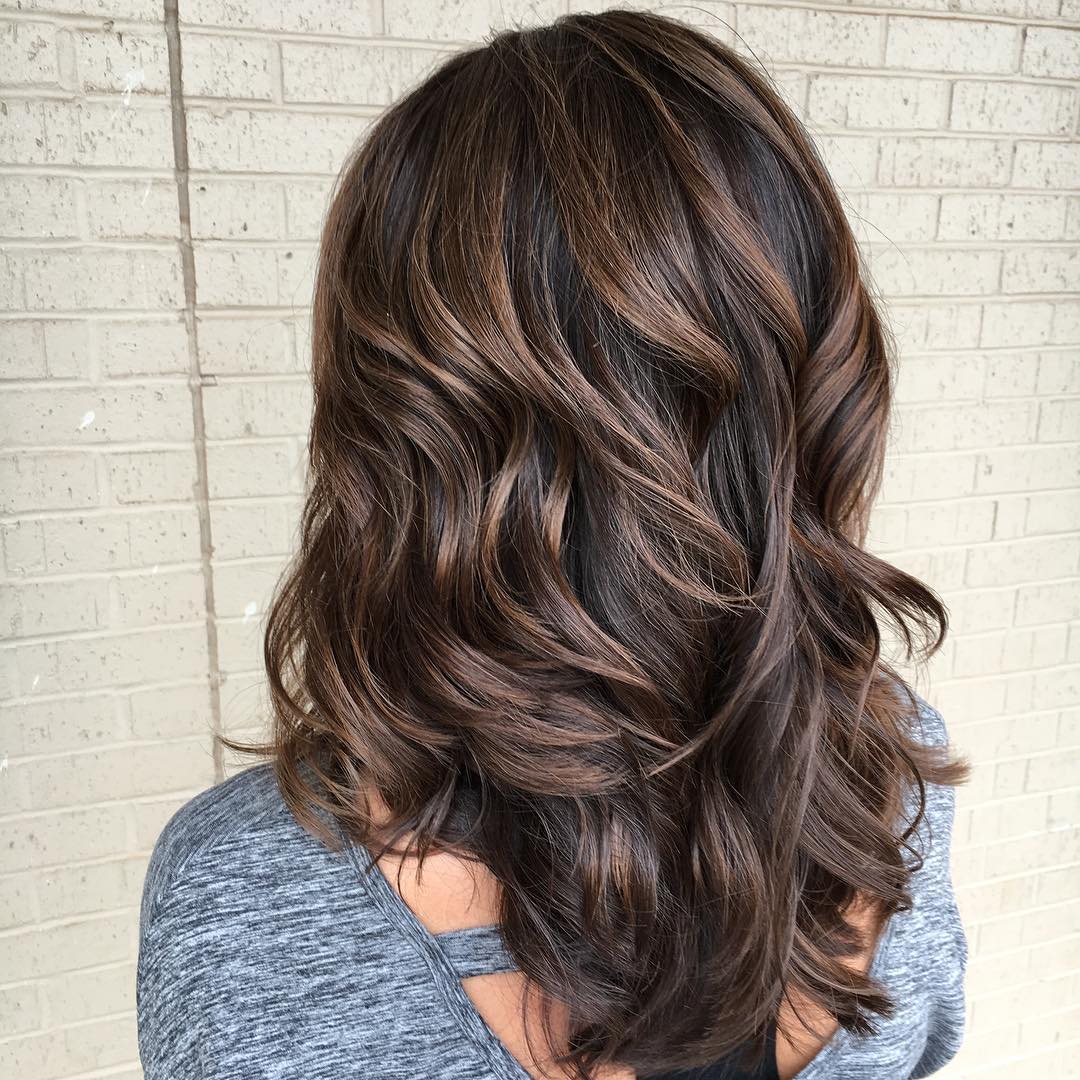 Softly Textured Long Layers with Warm Highlights